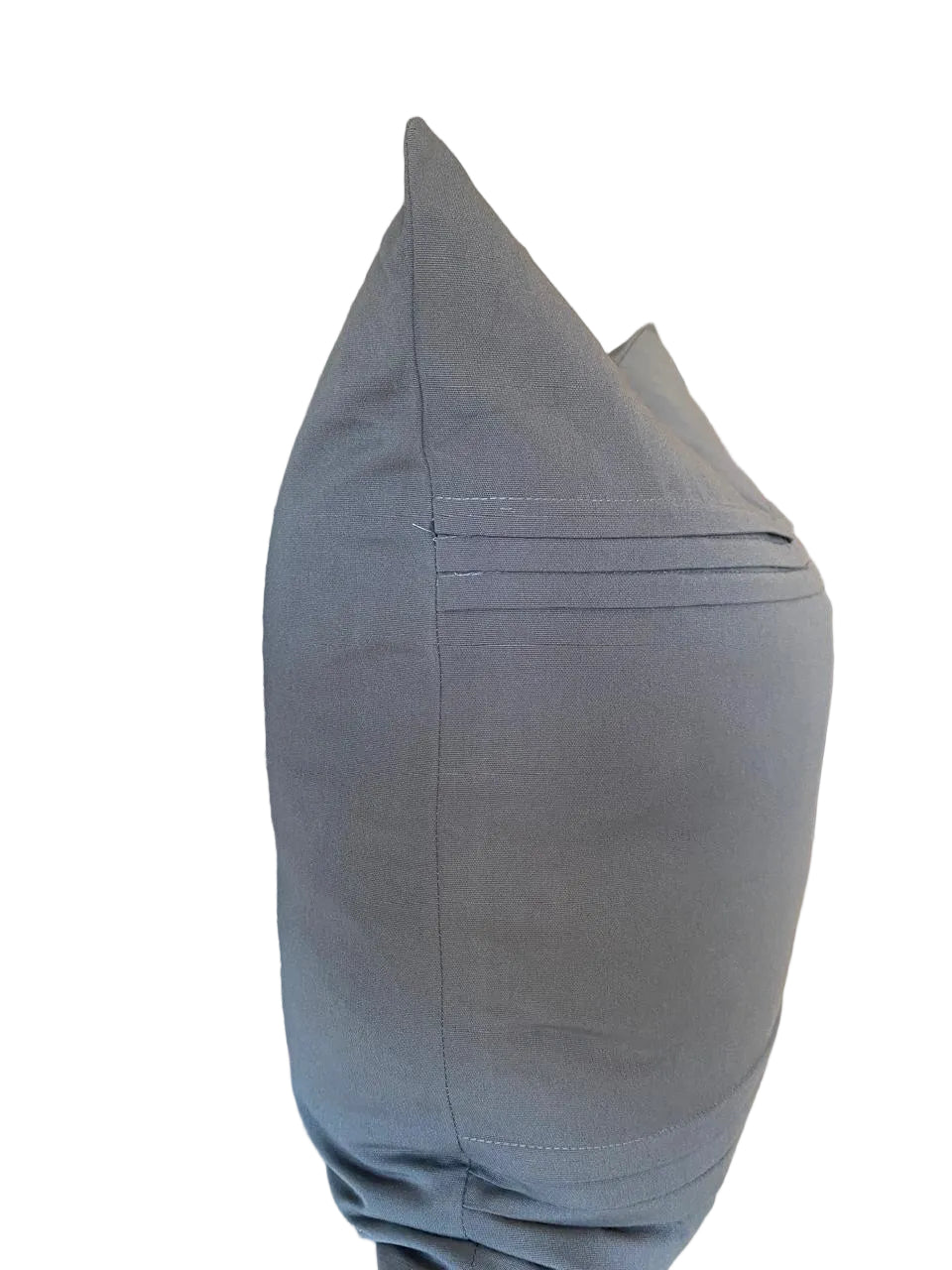 Grey pleated plain scatter cushion pillow