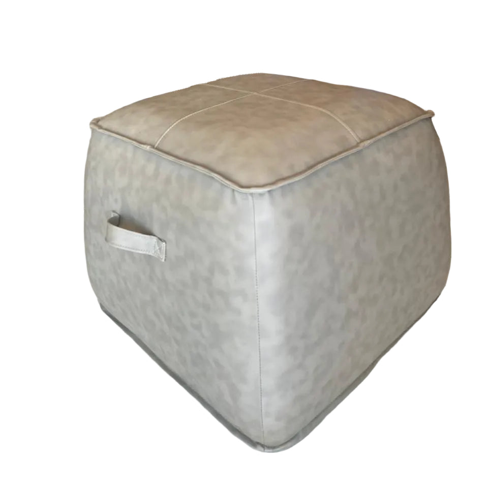 FAUX LEATHER OTTOMAN