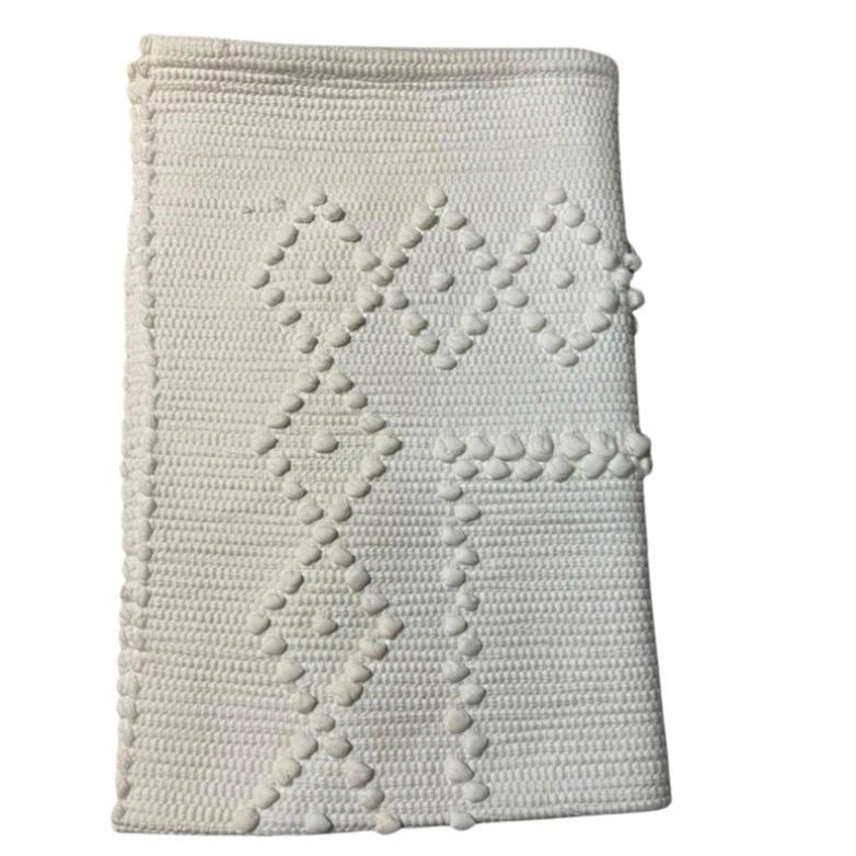 SMALL COTTON WHITE BATHMAT