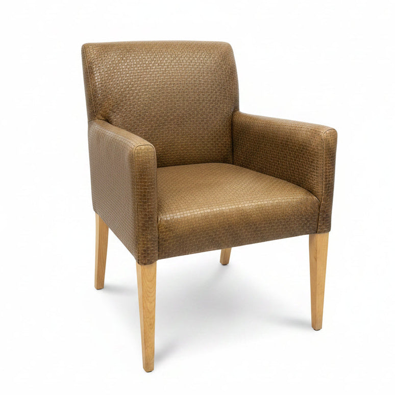 TEXTURED LEATHER ARMCHAIR