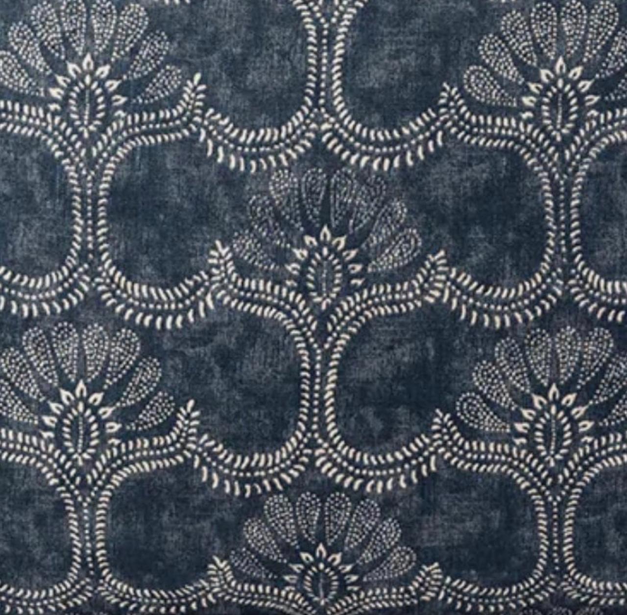 WHITEMAN & MELLOR ARABESQUE INDIGO SCATTER CUSHION COVER