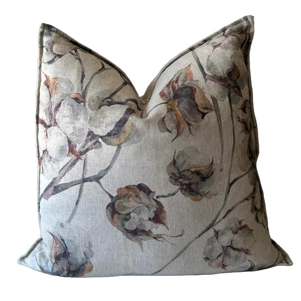 Decorative pillow with floral pattern