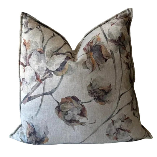 Decorative pillow with floral pattern