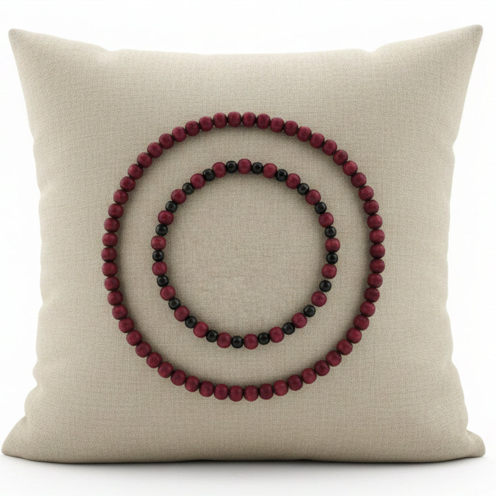 BEADED CIRCLES SCATTER CUSHION