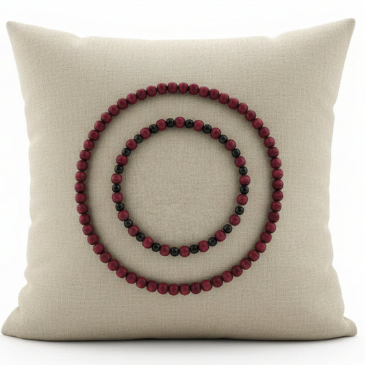 BEADED CIRCLES SCATTER CUSHION