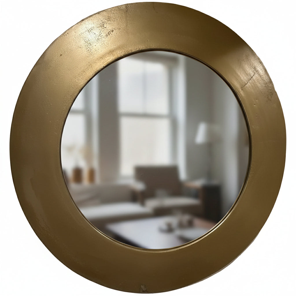 BEATEN BRASS MIRROR