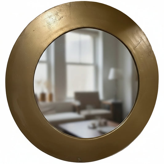 BEATEN BRASS MIRROR
