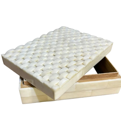 BONE INLAY TEA BOX