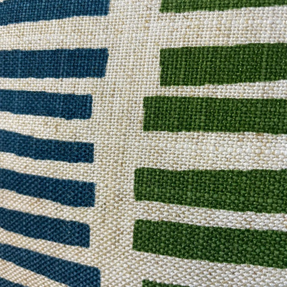 BROKEN STRIPE JADE & TEAL CUSHION COVER ONLY