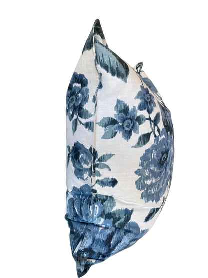 SILK & COTTON BIANCO INDIGO SCATTER CUSHION COVER