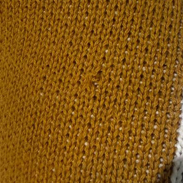 BLOCK & CHISEL OCHRE KNITTED SCATTER CUSHION INCLUDING INNER