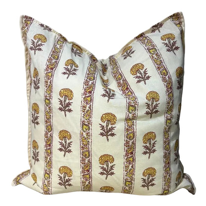 CAMILLA STRIPE OCHRE CUSHION COVER