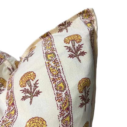 CAMILLA STRIPE OCHRE CUSHION COVER