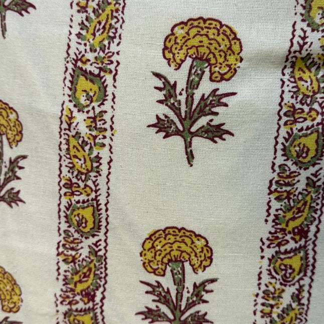 CAMILLA STRIPE OCHRE CUSHION COVER