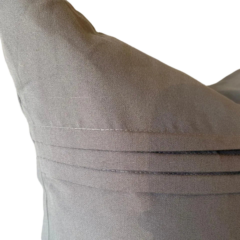 CHARCOAL OUTDOOR PLEATED SCATTER CUSHION COVER