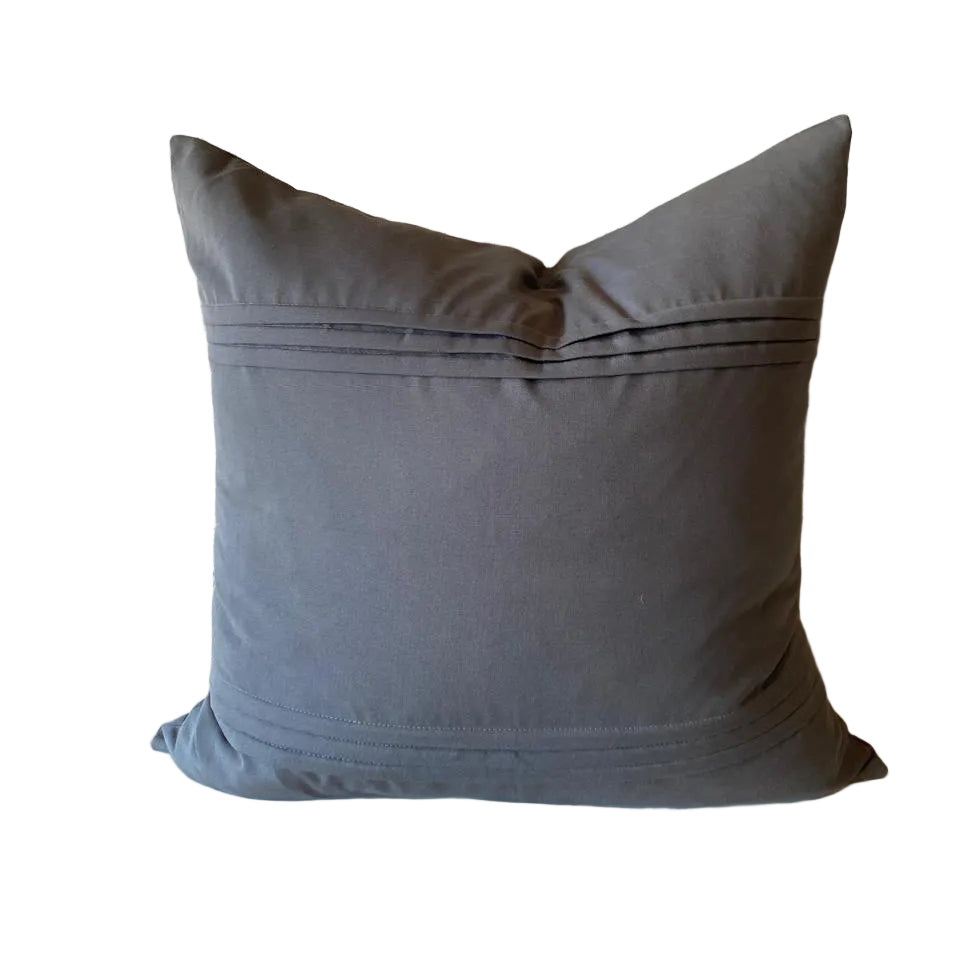 Gray pleated scatter pillow cushion