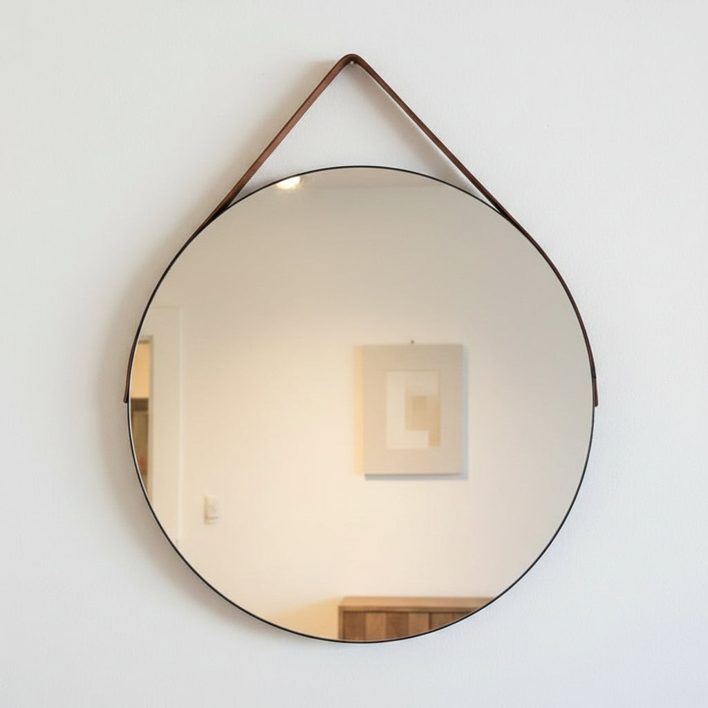 DARK HORSE ROUND MIRROR WITH STRAP