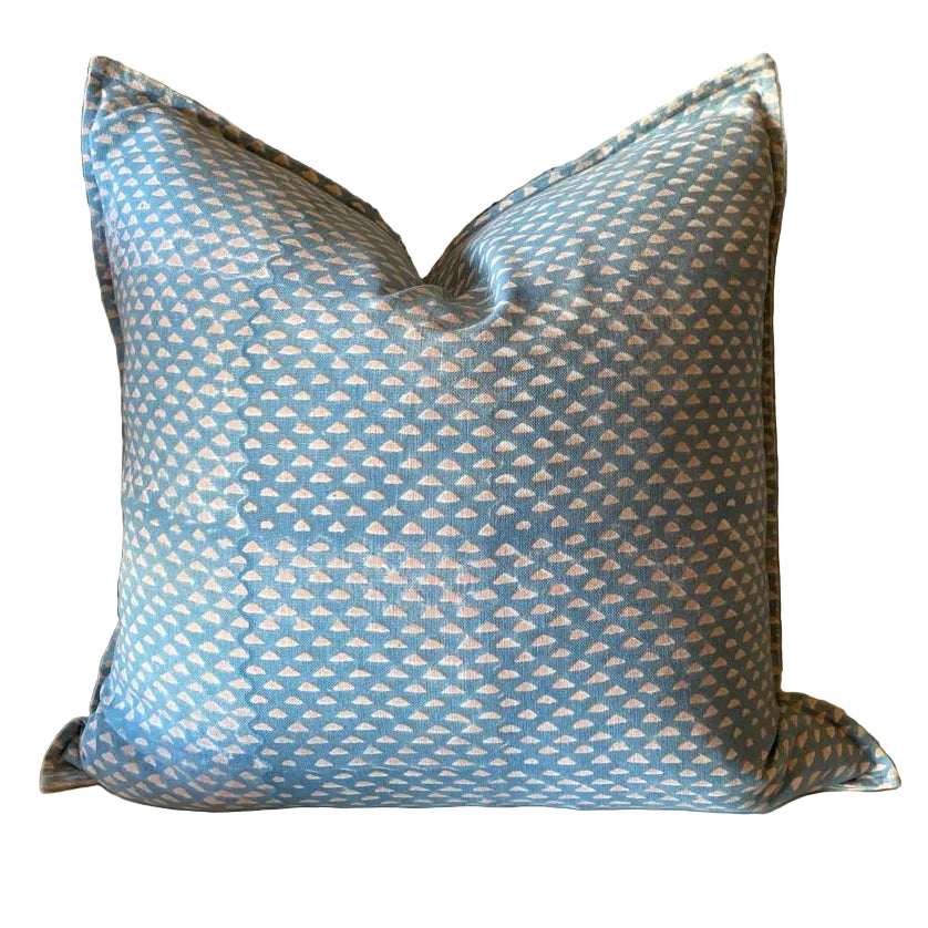 Blue & pink patterned pillow Scatter cushion