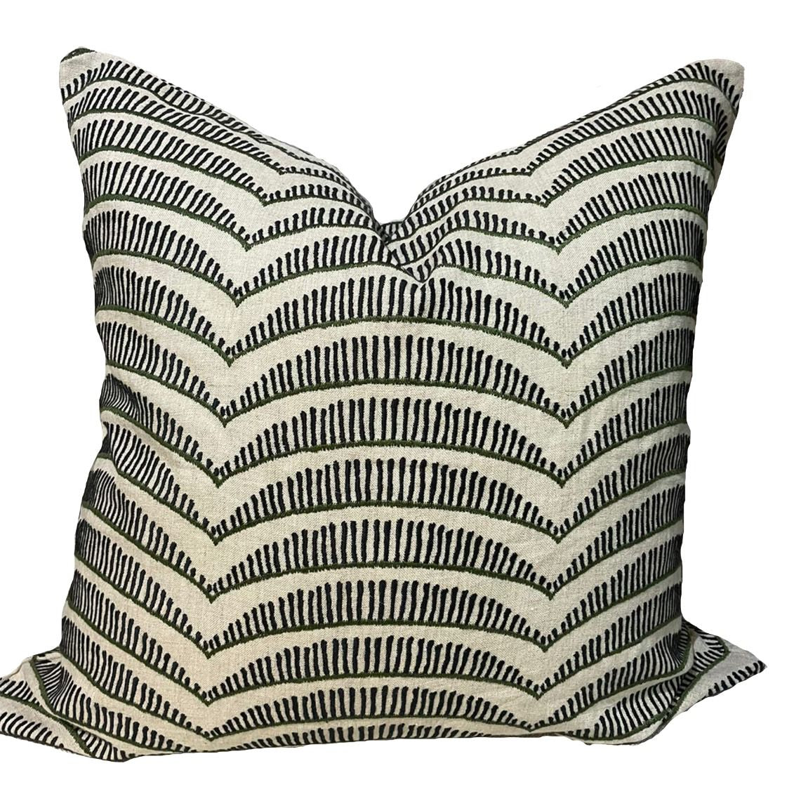 EMBROIDED FERN CUSHION COVER ONLY