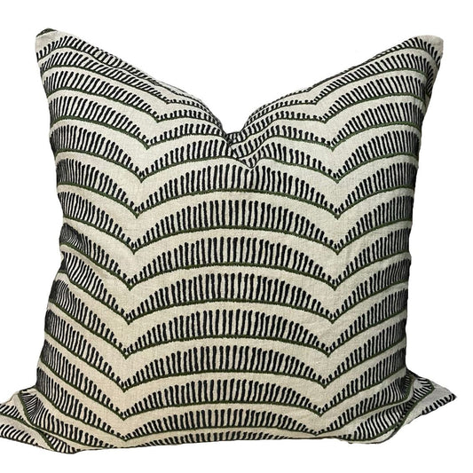 EMBROIDERED FERN CUSHION COVER