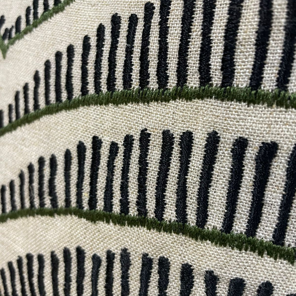 EMBROIDED FERN CUSHION COVER ONLY