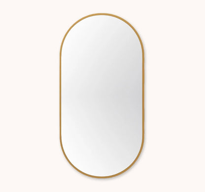 GOLD FRAME OVAL MIRROR