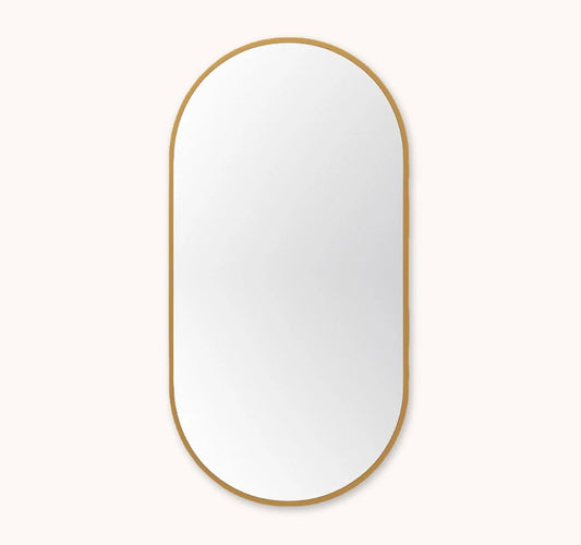 GOLD FRAME OVAL MIRROR