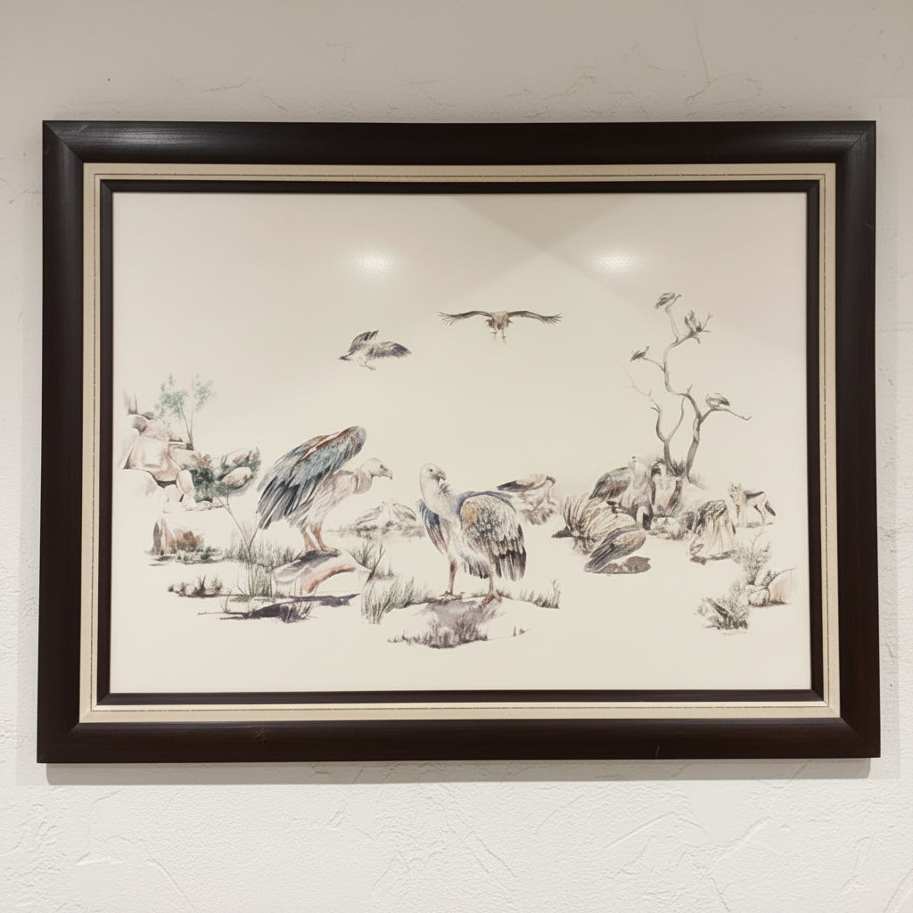 FRAMED VULTURE ARTWORK