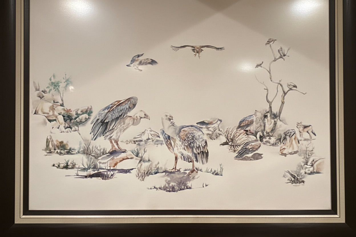 FRAMED VULTURE ARTWORK