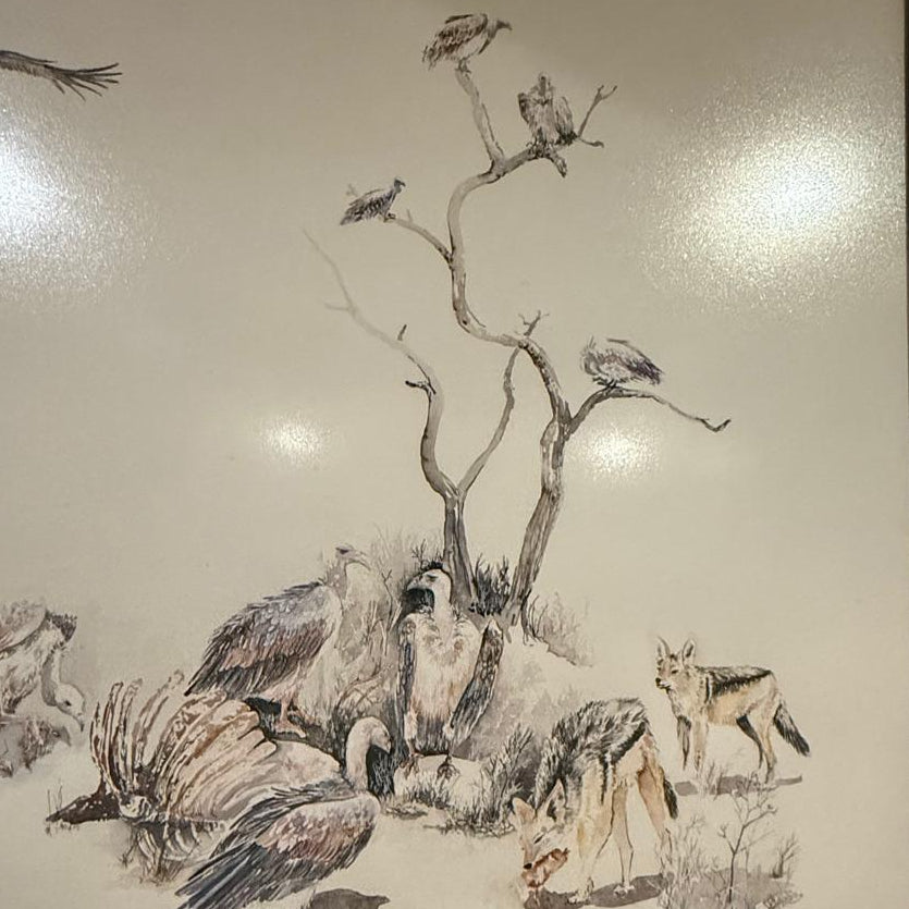 FRAMED VULTURE ARTWORK