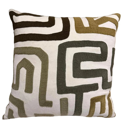 GEOMETRIC EMBROIDERED SCATTER CUSHION COVER INCLUDING INNER