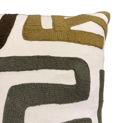 GEOMETRIC EMBROIDERED SCATTER CUSHION COVER INCLUDING INNER