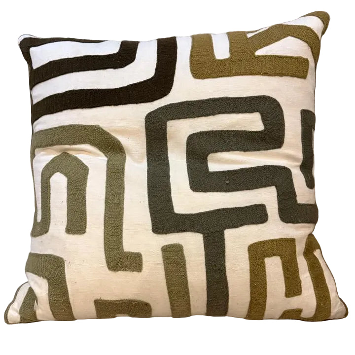 GEOMETRIC EMBROIDERED SCATTER CUSHION COVER INCLUDING INNER