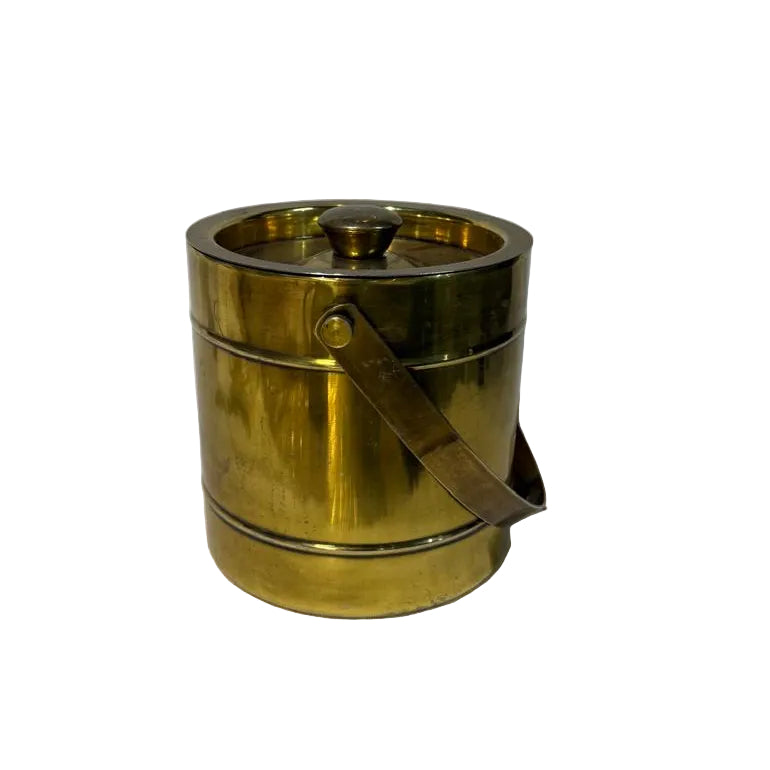 GOLDEN ICE BUCKET WITH HANDLE