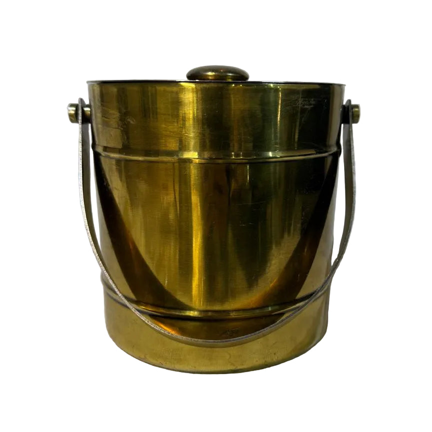 GOLDEN ICE BUCKET WITH HANDLE