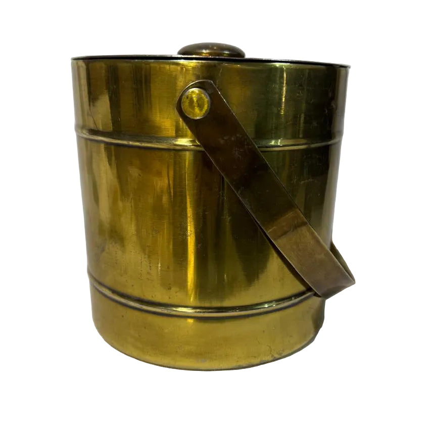 GOLDEN ICE BUCKET WITH HANDLE