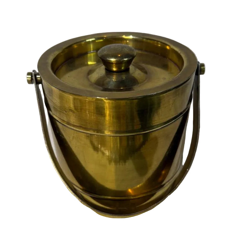 GOLDEN ICE BUCKET WITH HANDLE