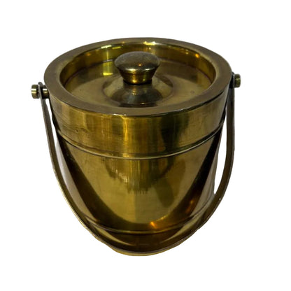 GOLDEN ICE BUCKET WITH HANDLE