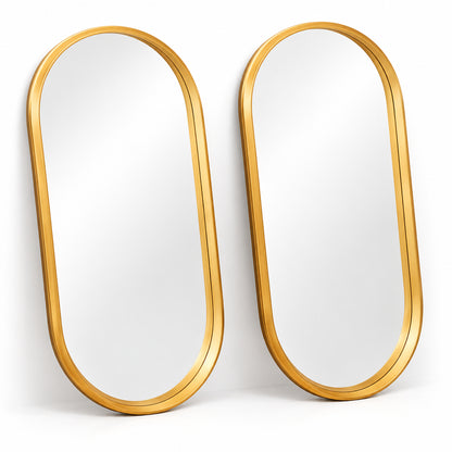GOLD FRAME OVAL MIRROR