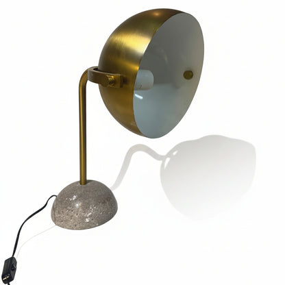 BRONZE TABLE LAMP WITH STONE BASE