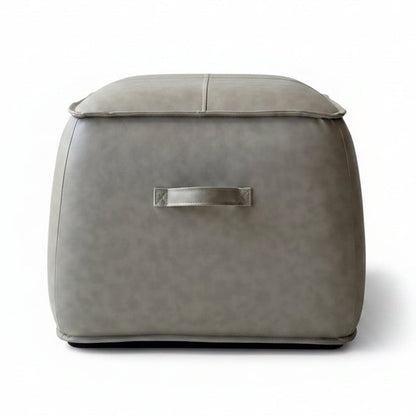 FAUX LEATHER OTTOMAN