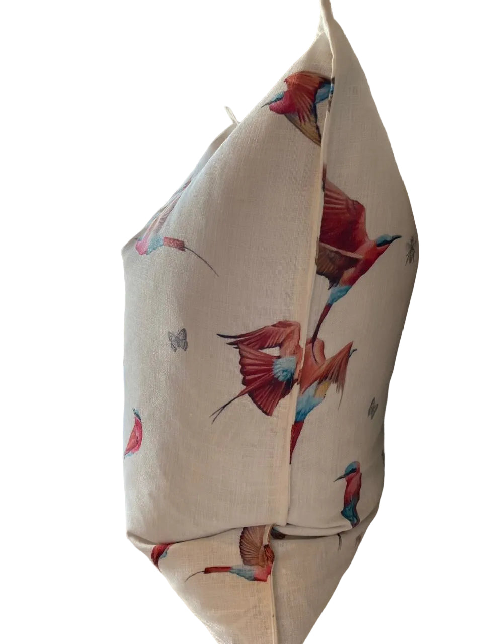 Decorative pillow with bird pattern