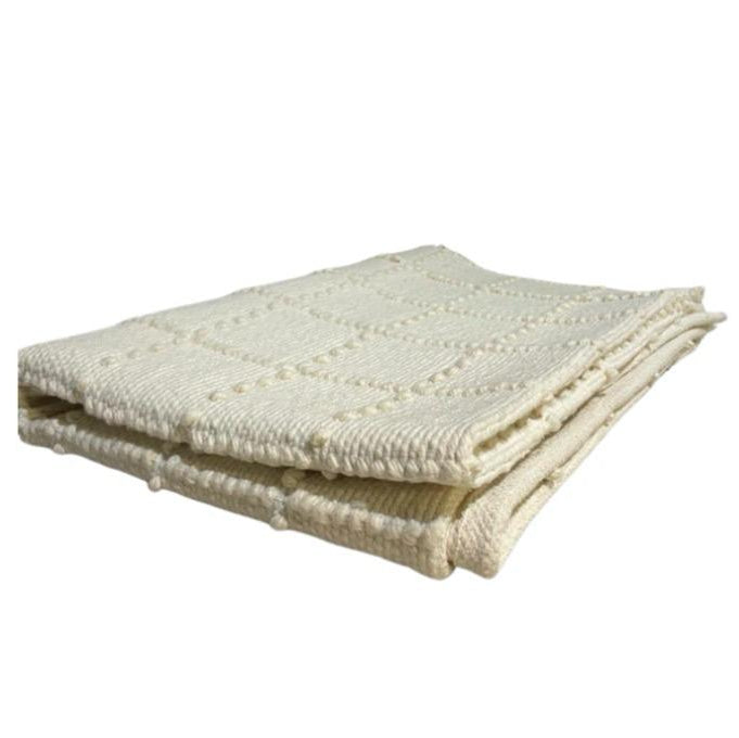LARGE COTTON ECRU BATHMAT