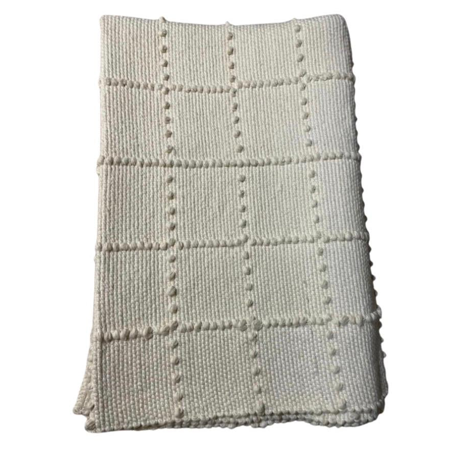 LARGE COTTON ECRU BATHMAT