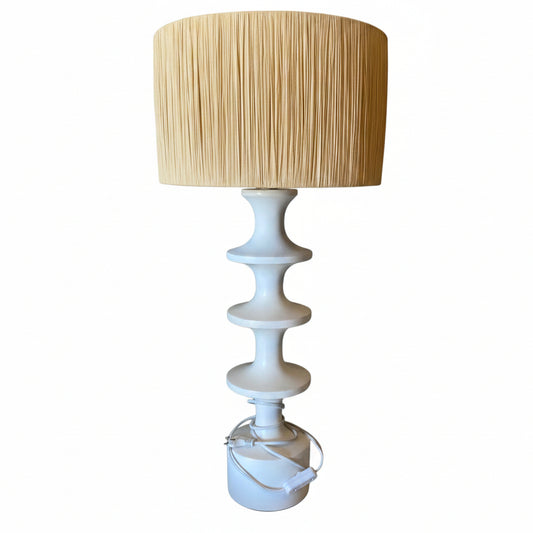 LARGE STEPPED WHITE LAMP