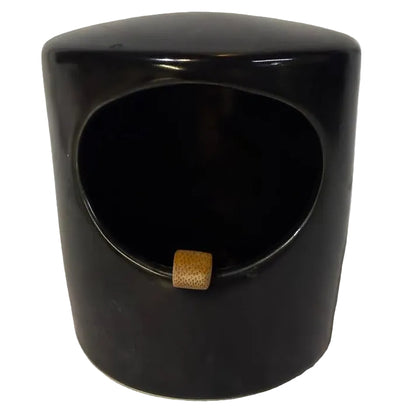 MATT BLACK CERAMIC BATH SALT CONTAINER