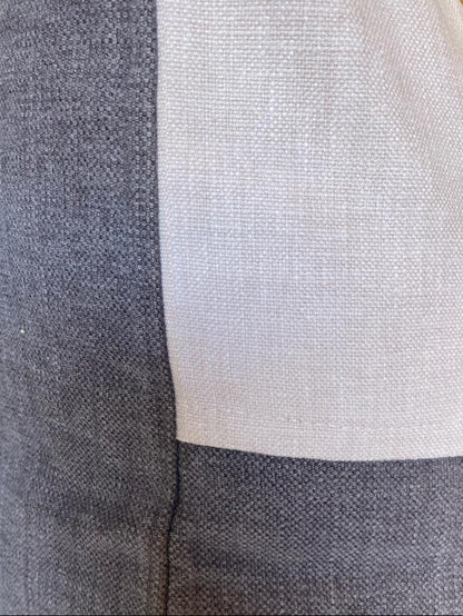 Close-up of a gray and white fabric texture 