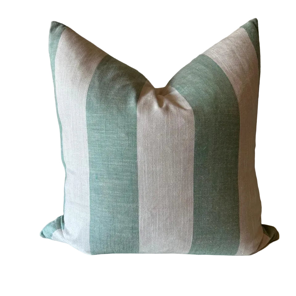 MINT BROAD STRIPE SCATTER CUSHION COVER