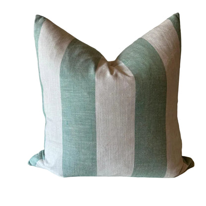 MINT BROAD STRIPE SCATTER CUSHION COVER