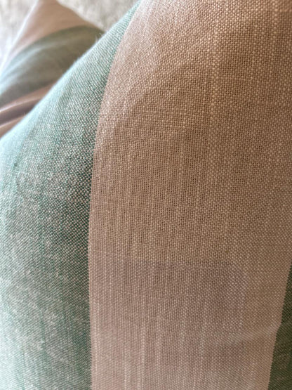 MINT BROAD STRIPE SCATTER CUSHION COVER